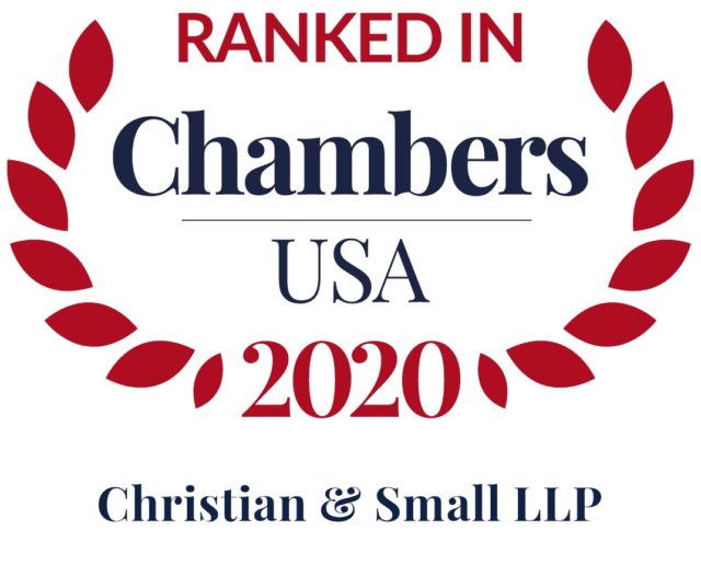 Chambers USA 2020 Recognizes Christian & Small and Partners Bill Bensinger, Deborah Alley Smith, Richard Smith, Dan Sparks, Sharon Stuart, and David Walston